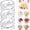 3 pcs, variant on Garlic Twister Mincer, Food-Grade Plastic Clear Manual Garlic Mincer Crusher Tool for Garlic, Ginger, Onion, Herbs and Nuts