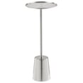 thumbnail image 3 of Home Square Monty Dome Base Modern Brushed Metal Side Table in Silver - Set of 2, 3 of 4