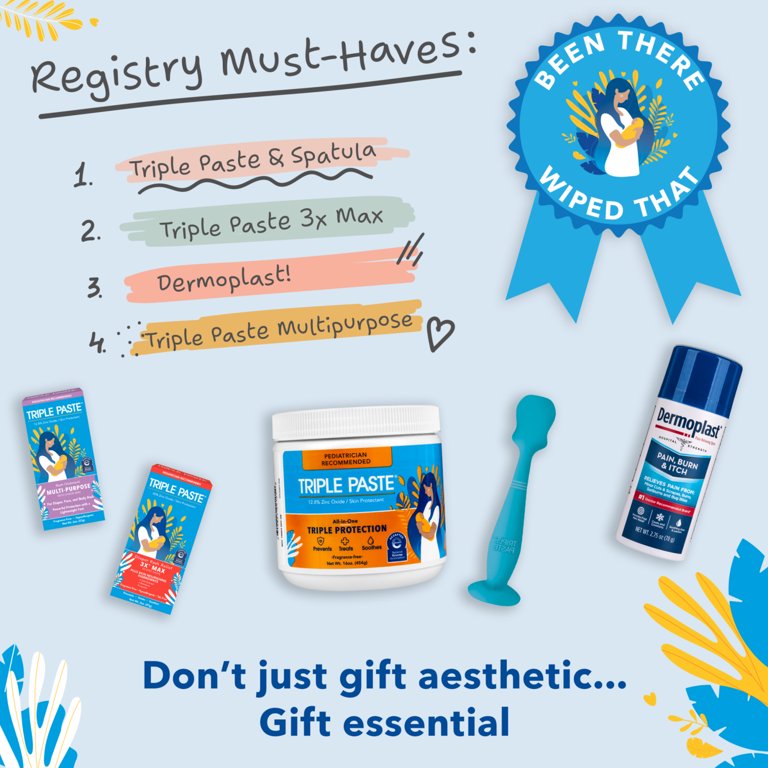 Triple Paste Diaper Rash Cream 16oz with Spatula Bundle, Zinc