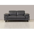 thumbnail image 3 of Home Roots 329677 Tasteful Leather Sofa Set, Dark Grey - 93 in., 3 of 6