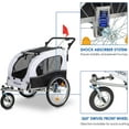 thumbnail image 2 of PEXMOR 2-in-1 Foldable Dog Bicycle Trailer for Pets with Universal Hitch, White, 2 of 9