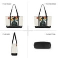 thumbnail image 6 of FORMRS Canvas Laptop Tote Bag for Women with 15.6" Computer Compartments Shoulder Handbag, Black Flowers, 6 of 7