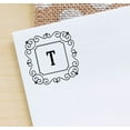 thumbnail image 3 of Printtoo Alphabet T Monogram Initial Square Swirl Border Self Inking Rubber Stamp Office Stationary, 3 of 7