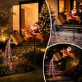thumbnail image 5 of FeiBiQiuBi Christmas Solar Kettle Light, 2D Santa Reindeer Sleigh Colored Watering Can Lamp, Ground-Mounted Outdoor Garden Decor for Pathway Yard Patio, 5 of 6