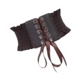 thumbnail image 2 of fastboy Ceinture Charme pour Femmes Grand sous-Poitrine Cosplay Taille Haute Nœud Extensible Brun Foncé Type A 1ensemble, 2 of 4