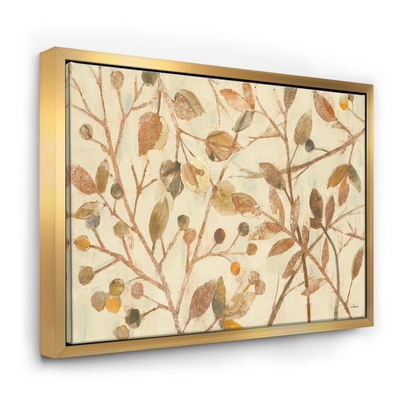 Designart ' Copper Branches Composition ' Lake House Framed Canvas
