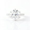 thumbnail image 2 of Blue Jewelry Round Cut 2 Ct Diamond Ring Gifts - 14K White Gold Plated Ring - Engagement Sterling Silver Ring for Her - Anniversary Diamond Jewelry for Women's - Wedding Proposal Rings, 2 of 9