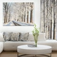 thumbnail image 1 of Beautiful Winter Lane at Morning - Large Forest Canvas Art Print, 1 of 4