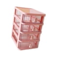thumbnail image 4 of Organizador de escritorio con cajones transparentes Gabinete de almacenamiento Decoración de conejo lindo Soporte de contenedor de escritorio Versátil Rosa 4 Capas DYNWAVEMX Portalápices giratorio, 4 of 8