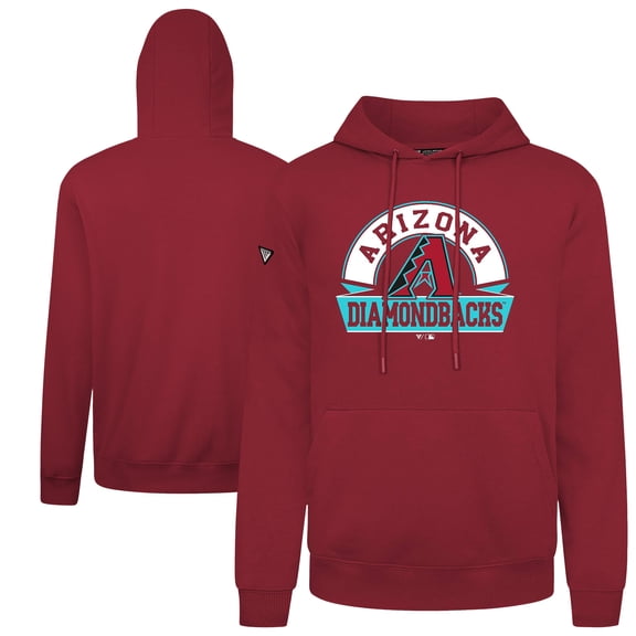 Men's Levelwear Red Arizona Diamondbacks Podium Banner Arch Hoodie