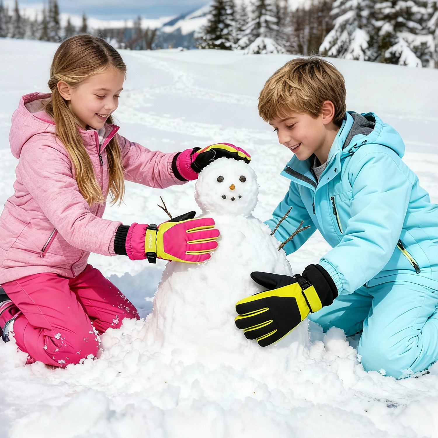 ThxToms Kids Waterproof Winter Snow Gloves photo 6