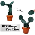 thumbnail image 4 of Juego de 6 posavasos con diseño de cactus, divertido posavasos con soporte para macetas para decoración de bar, oficina y hogar, 4 of 5