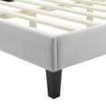 thumbnail image 6 of Platform Bed Frame, King Size, Velvet, Light Grey Gray, Modern Contemporary Urban Design, Bedroom Master Guest Suite, 6 of 10