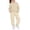 Beige, variant on Boys Girls School Sweatsuits Set, Athletic 2-Piece Outfit, Preppy Hoodie and Sweatpants, Plain Tracksuit Clothing Sets (Blue, 2-3 Years)