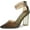 Brown, variant on WILD PAIR Womens Mocha Brown Translucent Ankle Strap Padded Dellie Pointed Toe Block Heel Zip-Up Dress Pumps Shoes 6 M