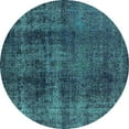 thumbnail image 1 of Ahgly Company Indoor Round Oriental Turquoise Blue Industrial Area Rugs, 6' Round, 1 of 4