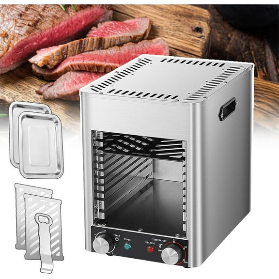 Steak Oven Commercial Electric Oven - Indoor -Commercial - 10-Layer - Inner Dimensions: 20×30×21cm, Grilling Steak Machine - 800 Temperature Adjustment - 10min Timing,for Beef Vegetables