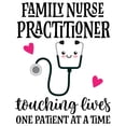 thumbnail image 3 of CafePress - Family Nurse Practitioner Stethoscope Pajamas - Women's Short Sleeve Print T-Shirt and Pants Light Cotton Pajama Set, 3 of 7