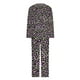 thumbnail image 4 of Puntoco Conjunto de pijama cómodo para mujer, conjunto de pijama con top y pantalones de manga larga con cuello redondo y estampado informal a la moda para mujer, 4 of 5