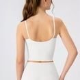 thumbnail image 4 of hotojiny Workout Tops for Women Sleeveless Spaghetti Strap Padded Sports Bra Tee Solid Scoop Neck Slim Stretch Yoga Crop Tops, 4 of 4
