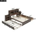 thumbnail image 5 of Full Size Platform Bed with Twin Size Trundle and 2 Drawers,Platform Bed Frame with Pull Out Shelves,Bookcase Headboard and Charging Station,Espresso, 5 of 7