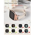 thumbnail image 2 of TOYOUTHS Slim Leather Band Compatible with Fitbit Versa 2/Fitbit Versa/Versa Lite, Slim Leather Strap with C-Shape Metal Buckle, Stylish Replacement for Fitbit Versa 2 Bands Women, 2 of 6