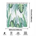 thumbnail image 3 of Green Leaves Design Shower Curtain + Hooks- Waterproof Shower Curtain with Hooks Home Bathtub Decoration, 3 of 10