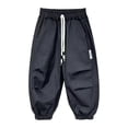 Boys Lightweight Pleated Jogger Pants, Elastic Waist Drawstring Casual — free download