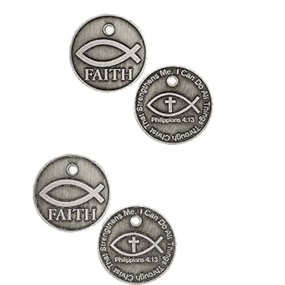 Faith Pocket Token / Coin, Jesus Fish Pewter (Set of 3 Coins) Walmart