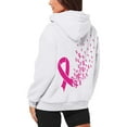 thumbnail image 5 of ZSQDM Women's Hoodies Sweatshirts Sleeveless Hoodie Women Breast Cancer Awareness Hoodies for Women Ribbon Graphic Full Zip Up Sweatshirt Oversized Fleece Jackets Clothes Polyester (S), 5 of 7