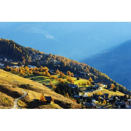 Village of Riederalp, Jungfrau-Aletsch, UNESCO World Heritage Site, Valais, Swiss Alps, Switzerland Print Wall Art By Christian (Best Village In The World)