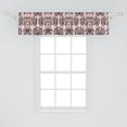 thumbnail image 2 of Ambesonne Nature Valance Pack of 2, Tiger Silhouette Stripes Art, 54"X12", Pale Pink Black, 2 of 4