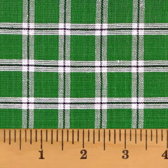 JCS Lodge Green 6 Plaid Homespun Cotton Fabric Sold by the Yard
