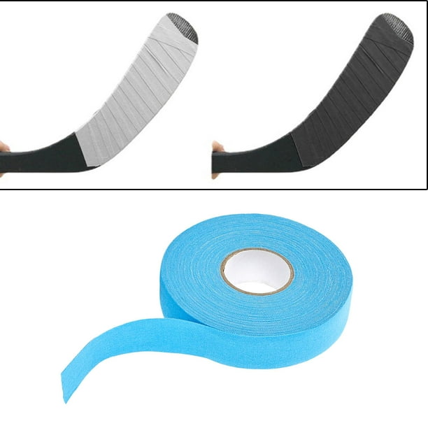TOBWOLF Lot de 3 rubans adhésifs de hockey, 2,5 cm x 24 m, bande adhésive  en tissu, bande antidérapante pour hockey sur glace, hockey sur terrain