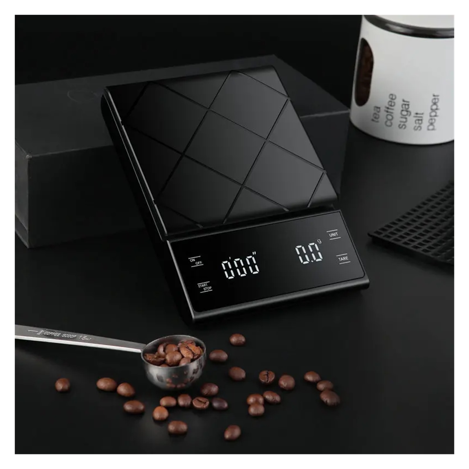 Coffee Scale, Timer Function, Digital Display, Maximum Weighing 3kg, Accuracy 0.1g Food Kitchen Scale Gram Weight Small Balance ,Simple Operation