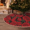 thumbnail image 5 of Sikiie Rose Flowers Nativity Christmas Tree Skirt, Jesus Christian Winter Holiday Tree Mat Decoration(30-48IN)30", 5 of 6