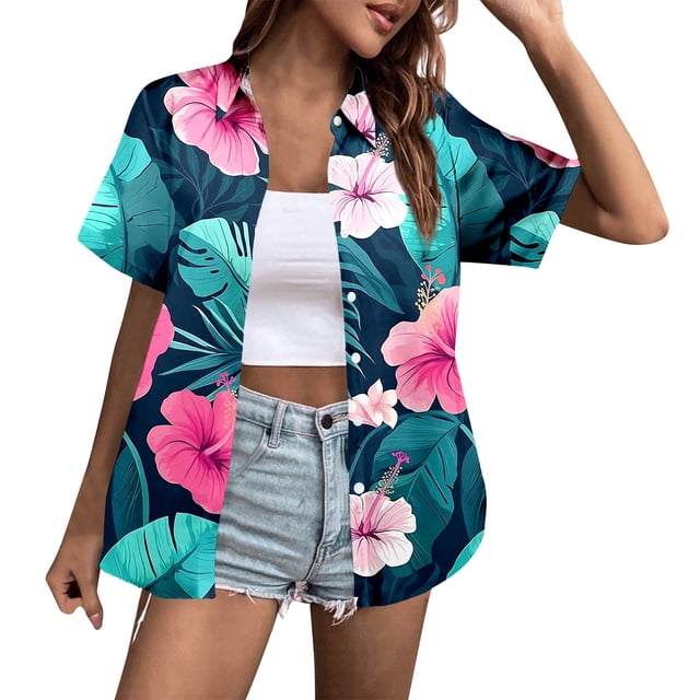 Chemise Femme à Boutons Design Tunique Western Manches Longues Chemise de Pyjama Femme Chemise Manches Longues Été Chemises Femme à Boutons devant T-Shirt Raglan Décontracté T-Shirts Unis pour Femmes Manches Longues
