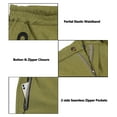 thumbnail image 3 of Little Donkey Andy Fleece Lined Softshell Pants for Men Winter Snow Ski Pants Lightweight Water Repellent Casual Cargo Outdoor Joggers Hiking Golf Climbing Trousers, Olive Heather, 2X-Large, 3 of 7