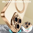 thumbnail image 5 of for iPhone 12 Pro Max Magnetic Case [Compatible with Magsafe], Full Body Protective Cover Soft TPU Shockproof Slim Phone Case for Apple iPhone 12 Pro Max 6.7", Gold, 5 of 18