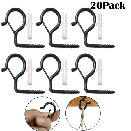 

20Pcs Screw Hooks Eye Bolts Screw in Hooks Stainless Steel
