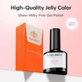 thumbnail image 6 of Modelones Jelly Gel Nail Polish, 15 ML Neutral Sheer Milky White Nude Pink Gel Polish Translucent Soak off LED Nail Gel DIY Manicure 2025 New Soap Nails Trend Clear Nail Polish Gift for Girls Women, 6 of 9