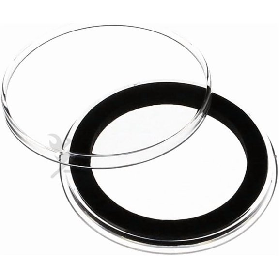 OnFireGuy Black Plug Tube & 20-Pack 37mm Black Ring Coin Holders for 1oz Silver Philharmonics | Protective Coin Cases for 1oz Silver & Gold Philharmonic and 50 Pesos Gold
