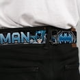 thumbnail image 4 of DC Comics Belt, Seatbelt Buckle Belt, Batman Poses Bat Signal Close Up Black Grays Blues, 30 to 44 Inches, 4 of 9
