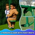 thumbnail image 4 of Sportspower Swing Climb & Glide Metal Swing Set 6 in 1 with Heavy-Duty A-Frame, Belt Swing, Glider, Saucer, Climbing & Net Ladders, for Ages 3-8, 4 of 8