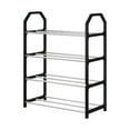 thumbnail image 2 of Narrow Shoe Rack for Small Spaces | 4-Tier Over Door Shoe Organizer with Handrail | Plastic Entryway Shoe Storage for Apartments & Dorms | Black or White, 2 of 7