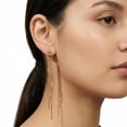 thumbnail image 3 of Dangle Earrings for Women,Threader Drop Gold Plated Star Long Dangle Earrings for Womens Jewelry Gifts, 3 of 6