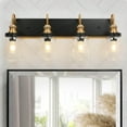 thumbnail image 2 of Cozia Luxury Modern Farmhouse Bathroom Vanity Light Black Gold Wall Sconce with Clear Glass 2-light, 2 of 5