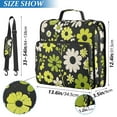 thumbnail image 2 of FORMRS Zipper Binder with Shoulder Strap 1.5-inch Ring 500 Sheet Capacity File Bag, Green Flower Pattern, 2 of 5