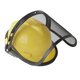 thumbnail image 4 of Protectores faciales forestales con malla de alambre de acero, tapa amarilla ajustable para motosierra, poste recortador, práctico y duradero, 4 of 8
