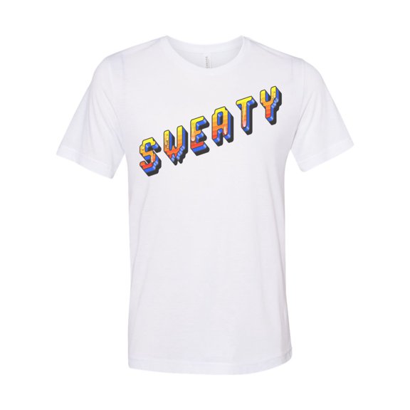 Gaming Shirt, Sweaty, Video Game Shirt, Gamer Gift, Video Game Gift, Unisex Fit, Nerd Shirt, Nerdy Shirt, Gift For Him, Gamer Boyfriend, White, LARGE